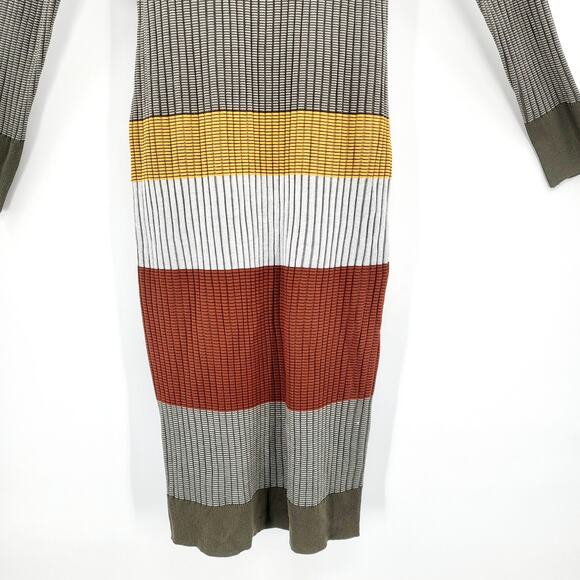 Almost Famous Multicolor Striped Bodycon Maxi Turtleneck Dress Women's Plus 2X - Picture 4 of 7